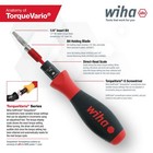 Wiha Softfinish Torquevario Screwdriver Handle  10-50 Inch lb