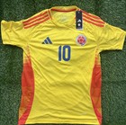 2024 Adidas Colombia Home Soccer Jersey James Rodriguez Men M