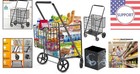 Utility Folding Shopping Cart With 450lbs Capacity - Ideal For Groceries   More