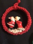 Vintage 3 Handmade Macrame Christmas Ornaments