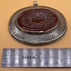 Rare Beautifull Old Islamic Quran Aya Callaighrpy Mixed Sliver Agte Pendent