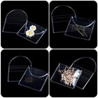 100 Pcs Single Pocket Coin Flips 2 X 2 Inch Individual Clear Cuttable Plastic 
