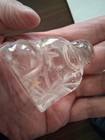 Vintage Chinese Quartz Carved Budai Happy Buddha Statue Charming