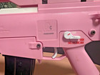 Used Airsoft Le Pink Gun Hk G36c With Two Magazines Working With Strap