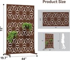 Elegro Metal Privacy Screen Triangle Decorative For Indoor Outside Deck Balcony