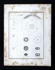 1835 Bradford Map Solar System Planets Moon Jupiter Saturn Mars Venus Earth