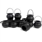  Black Cauldron With Handle mini Plastic Candy Kettle Bucket For Mini Size