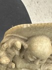 Antique Vintage Chinese Carved Green Soapstone Laughing Buddha Figure 6 