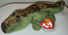 Ty Beanie Baby      Ally The Alligator 8 5  Mint With Mint Tags Stuffed Animal Toy