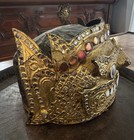 Antique 19th C Burmese Gilt Papier-m  ch   Puppet Mask   Khon Mask