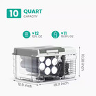 10 Qt  Car Refrigerator Portable Fridge Electric Cooler With 12 24v Dc 110   240v 