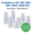2 Oz Clear Portion Cups With Lids Bpa-free     50 100 200 500 1000 Pcs Usa Seller 