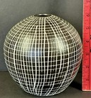 Vintage Black White Graphic Grid Ceramic Art Vase Amano Upsala-ekeby Mcm Style