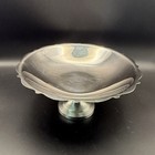 Vintage Silverplate Compote 6    Pedestal Bowl Scalloped Edge Table Decor