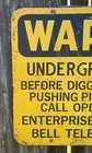 Vintage Bell Telephone System  Warning Underground Cable  14   x20    Metal Sign