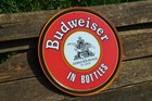 Budweiser In Bottles Tin Metal Sign - Anheuser Busch - Beer - Bud Beechwood Aged