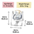 Ingenuity Swing N Go Portable Swing  Removable Toy Bar  6-speed - Chambray