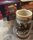 Budweiser Stein Holiday Christmas Lot Of 13  1984 1988-89  91  1993-99  2001-02 