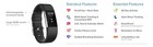 Fitbit Charge 2 Heart Rate Monitor Fitness Tracker Wristband - Blue Large
