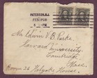 300b Booklet Pane - Bottom Pair On 1908 Harvard University Addressed Nj Cover   