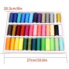 39pcs Colored Sewing Thread Set Mixed Colors Polyester Spool 250 Yards axis