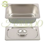 6pack 1 3 Size 6  Deep Stainless Tray Storage Container For Restaurant With Lids