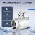 2 Pack 316 Stainless Steel Ball Valve  Npt Female Full Port Ball Valve Heavy Du