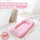 Relaxing Baby Inflatable Bathtub Seat Toddler Portable Travel Animal Print