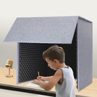 Soundproof Booth Portable Studio Sound Recording Desktop Soundproof Cover Black