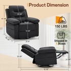 Korser 360   Swivel Rocker Recliner Chair For Adults With Massage   Heat