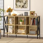 Horizontal Bookshelf Bookcase 6 Cube Storage Organizer With Open Shelf 47 Inc   