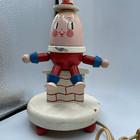 Mcm Nursery Plastic Wooden Humpty Dumpty Hand Painted Lamp 