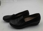 Dansko Womens Farrah Black Leather Round Toe Comfort Slip-on Shoes Size 36