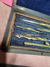 Vintage Old Drafting Set Brass Unbranded