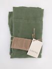 Linen Q Apron 100  Organic Linen In Stonewashed Green With Front Pockets