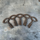 Folger Adam Joliet Cast Iron Jailhouse Keys     Set Of 5