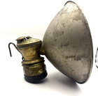 Vintage Auto Lite Brass Coal Miner Carbide Head Light Universal Lamp Co