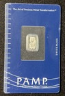 1 Gram Palladium Bar  9995 Fine- Pamp Suisse Lady Fortuna  in Assay  Cn  25855