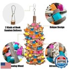 Wqy Groceryshop Parrot Toys For Large Birds  Multicolored Wooden Blocks Bird 