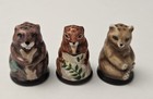 Friends Of The Forest Animal Thimble Complete Set 15 Total Franklin Mint 1982
