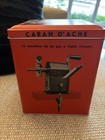 Caran D   ache Red Metal Pencil Sharpening Machine Desk Sharpener Swiss W  Tin