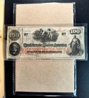 T-41 1862  100 Confederate States Of America Csa  minor Gutter Fold Error  - Vf