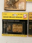 Vtg  Brainerd Solid Brass Hinges  Catch  Lot  Made In Usa