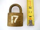 Vintage Reese Brass Padlock Lock With Key Works Made In Us