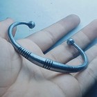 Ancient Bronze Silver Viking Bracelet Authentic Twisted Artifact