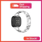 Sankel Compatible For Fitbit Versa 4 3   Sense 2 Bands  Women s Metal Replacemen