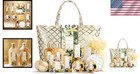 Piece Vanilla Bath   Body Gift Set For Women Spa Basket Bath Bombs Tote