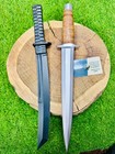 2pcs-custom Handmade D2 Steel Hunting Tanto   Toothpick Dagger With Sheath