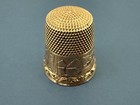 Antique Gold Sewing Thimble Simons Brothers 14k-etched