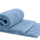 Luxury Bath Mat Floor Towel Set - 100  Cotton 22x34  2 Pack  Light Blue